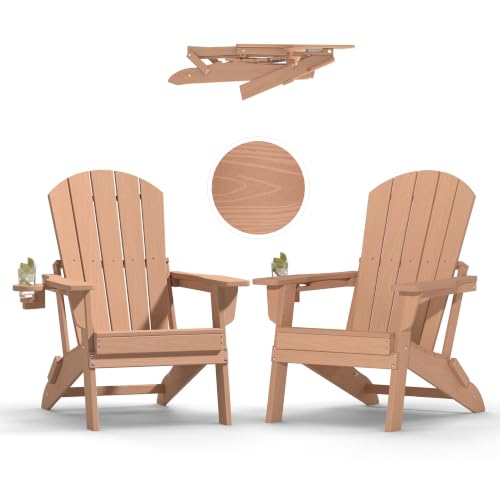 Plawdlik Plawdlik HDPE Folding Adirondack Chair Set of 2 with Cup Hold — How the options on this page compare