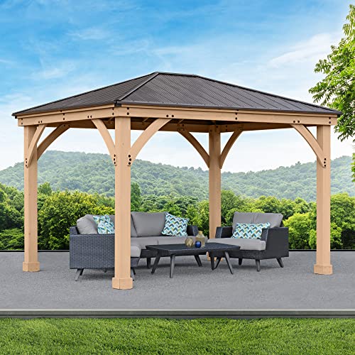 Yardistry Yardistry 10 x 12 Meridian Cedar Wood Gazebo Pavilion for Pa — Key specifications at a glance