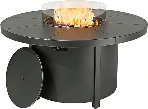 ASJMR 48 Inch Round Propane Fire Pit Table, 55000 BTU Auto-Ignition Ga — Side-by-side comparison of top picks in this category