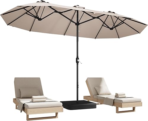 DomeShade 15ft Patio Umbrella with Base,Large Outdoor Double-Sided Rec — Side-by-side comparison of top picks in this category