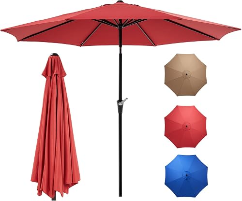 OLIXIS 9FT Outdoor Patio Umbrella, Patio Table Umbrella 9 Feet Sun Sha — Real-world performance testing in action