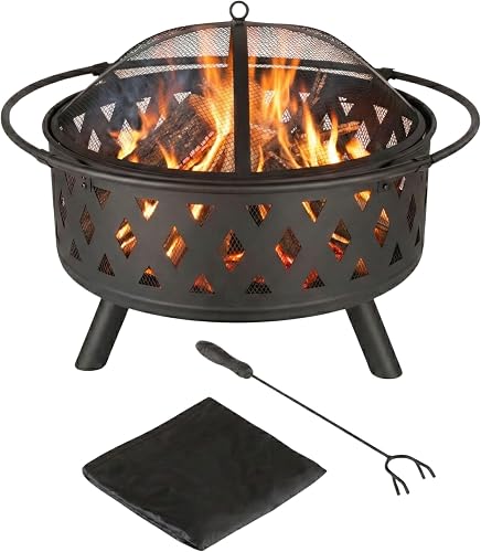 Fire Pit - 32-Inch Outdoor Wood Burning Firepit with Screen, Poker, an — Side-by-side comparison of top picks in this category
