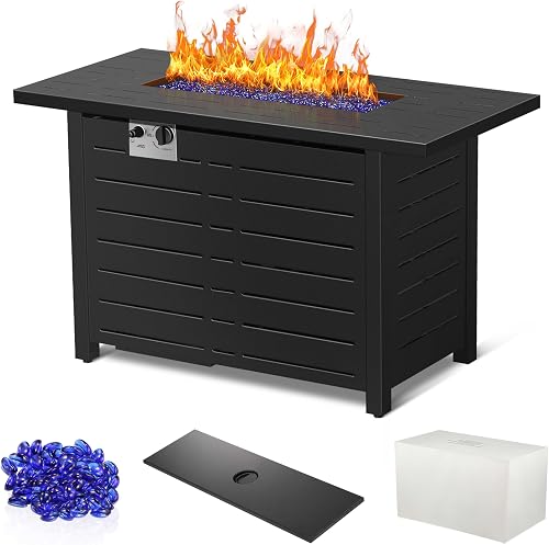 R.W.Flame 43-Inch Propane Fire Pit Table, 50,000 BTU Outdoor Gas Firep — Real-world performance testing in action