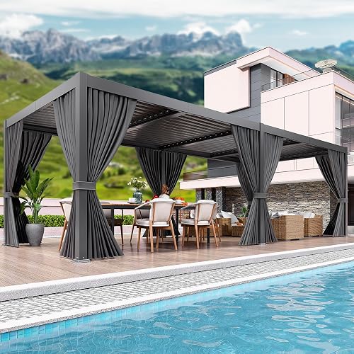 LEVELEVE 10' x 20' Louvered Pergola with Adjustable Roof, Outdoor Meta — Side-by-side comparison of top picks in this category