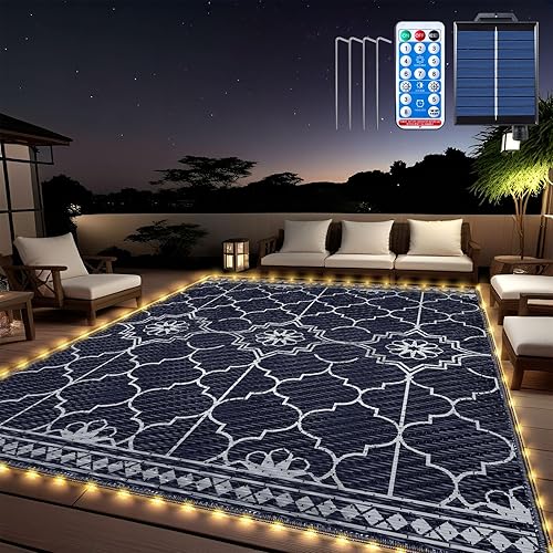 Lighted Outdoor Rug 8x10 ft, Solar Powered Patio Rug with 113 LED Ligh — Side-by-side comparison of top picks in this category
