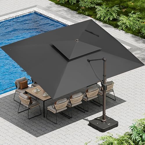 Purple Leaf 10x13 Cantilever Patio Umbrella Review: Shade Coverage and Wind Performance