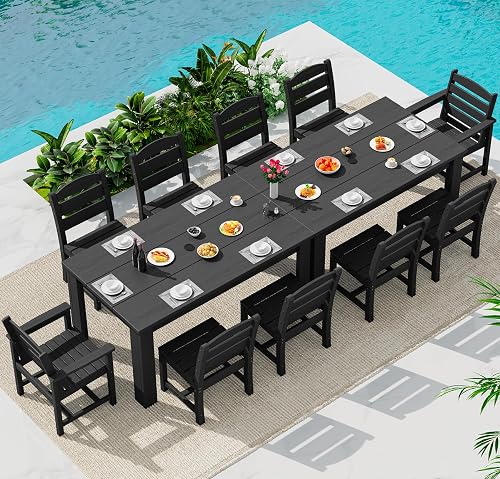 SERWALL HDPE Dining Set for 10 – 2 Tables, 8 Armless + 2 Armchairs. Pe — Side-by-side comparison of top picks in this category