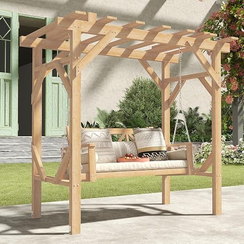 Aoxun Cedar Wood Outdoor Pergola Swing Bench, Porch Swing with Stand, — Complete testing methodology overview