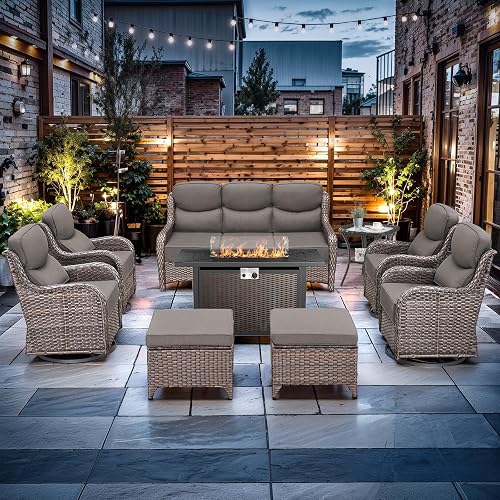 Luxury High Back Outdoor Furniture with 6-inch Extra Thick Cushions, P — Build quality and design details up close