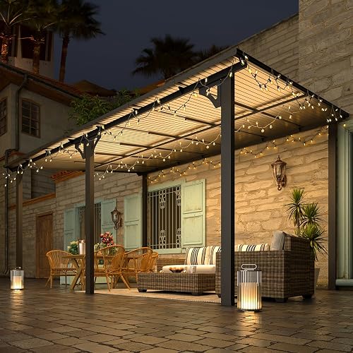 AECOJOY 14' x 10' Gazebo for Patio, Hard Top Lean to Gazebo Pergola wi — Our recommended configuration for best results