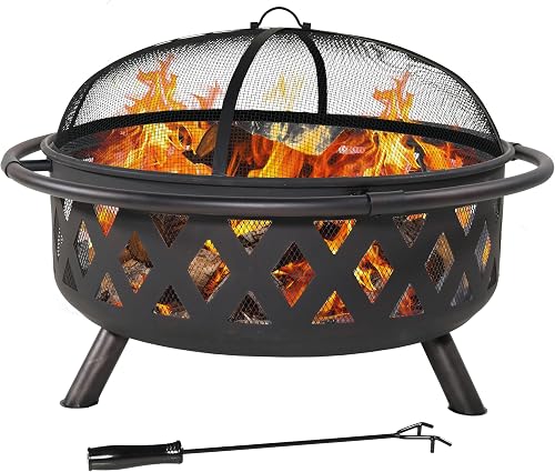 Sunnydaze Crossweave Outdoor Fire Pit - Wood-Burning Fire Pit for Outs — Manufacturer product photo — best fire pits backyard