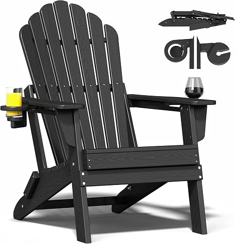 Folding Adirondack Chair with Dual Cup Holders, Ergonomic High Back HD — Real-world performance testing in action