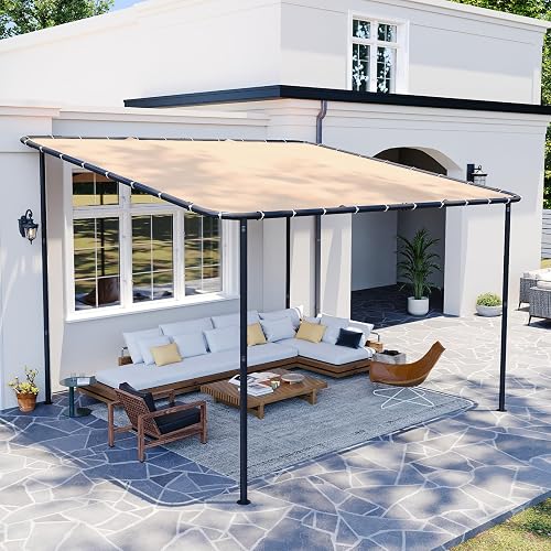 Breezestival 10x12 Lean to Pergola Outdoor Gazebo with Water Resistant — Our recommended configuration for best results