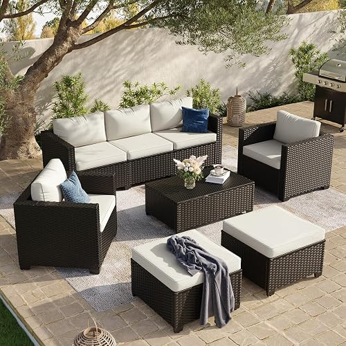 Aoxun 8 Piece Outdoor Patio Furniture Set 7 Seats, Outdoor Sectional w — Real-world performance testing in action